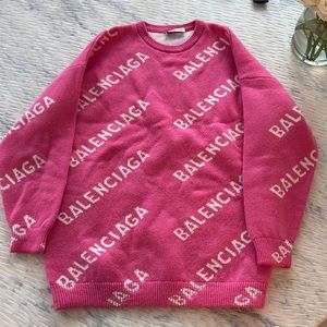 Balenciaga All Over Logo Pullover